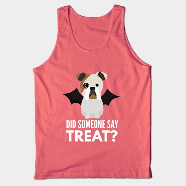 English Bulldog Halloween Trick or Treat Tank Top by DoggyStyles